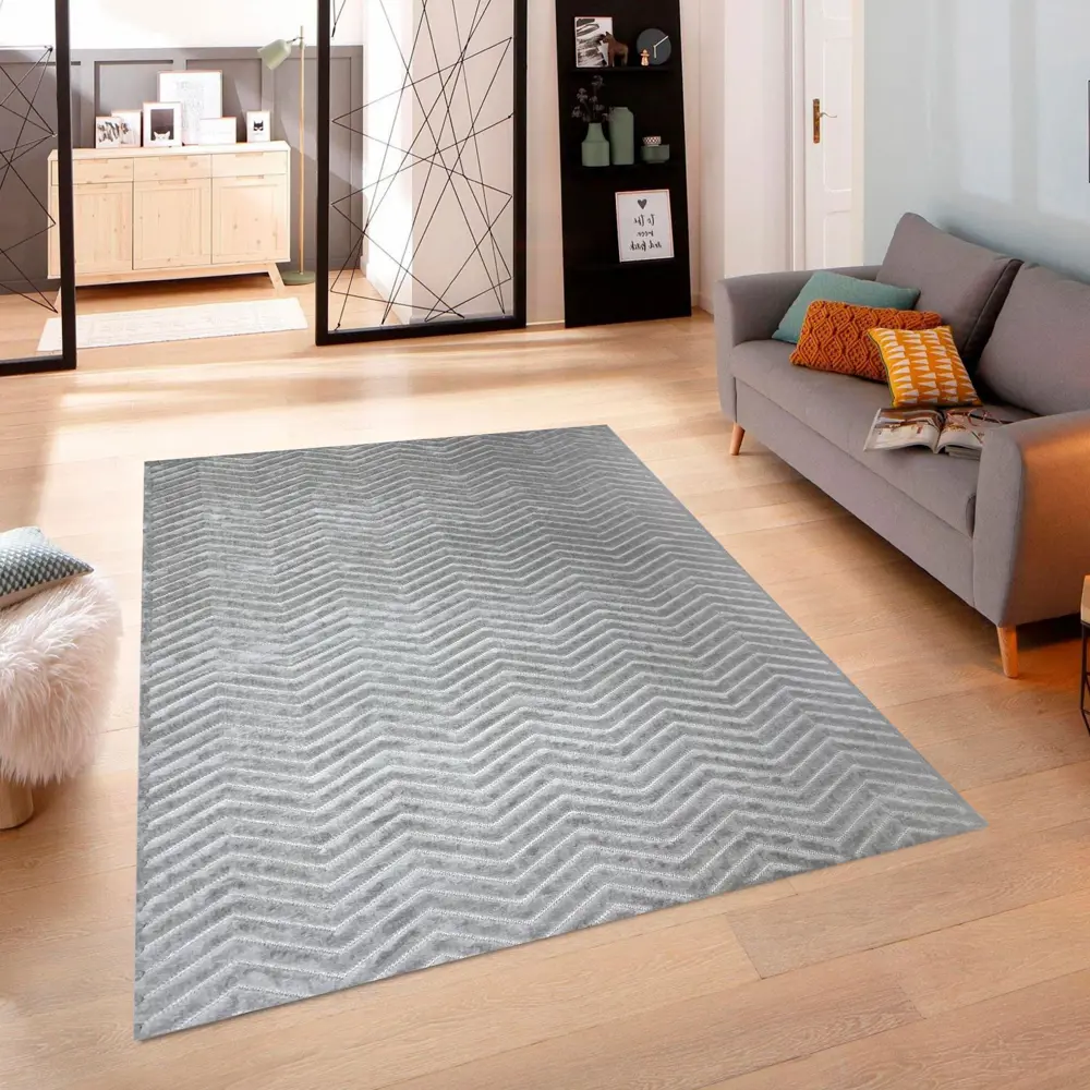 CTIM Ковер «Луна» 160x230 см с рельефным ворсом, серый 89360172 STLM-1033699 - Вид №6