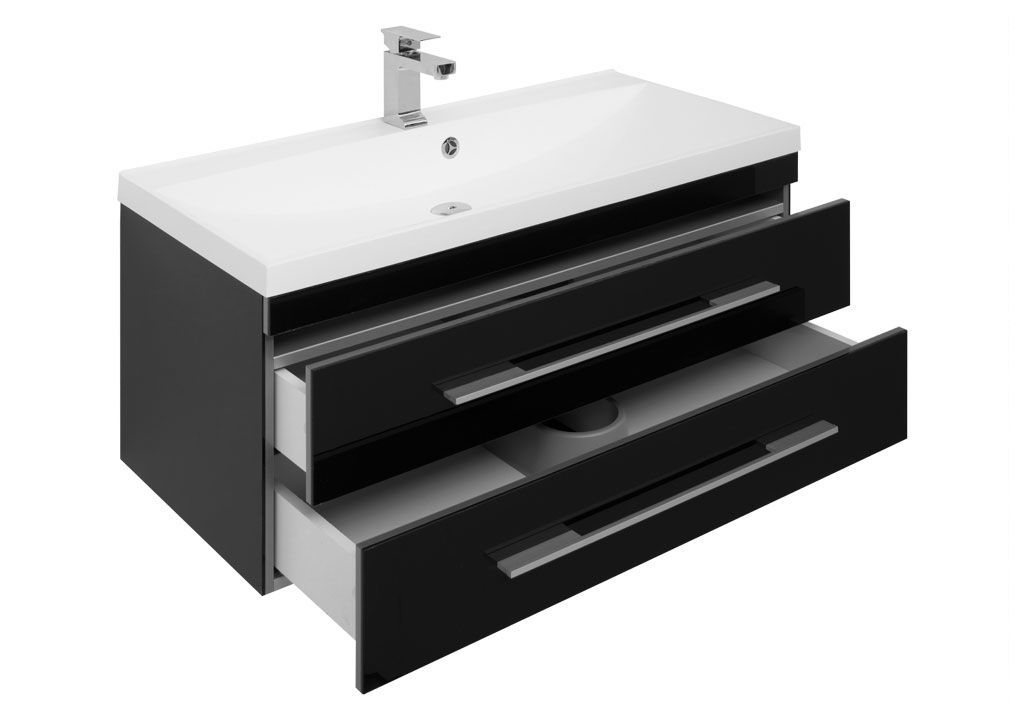 Мебель для ванной Aquanet Верона NEW 100 черный (подвесной 2 ящика) 00230319 - Вид №3