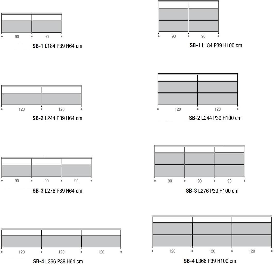 MDF Italia Комод с откидными дверцами с ящиками Minima sun-id-1480157 - Вид №4