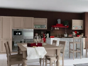 Callesella Arredamenti Деревянная кухня с островом Every day