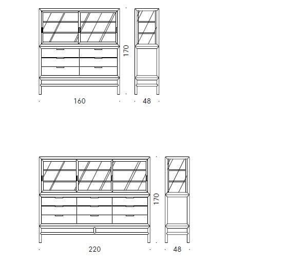Деревянный и стеклянный шкаф с ящиками DE PADOVA Silent ARCH-00061257 - Вид №7