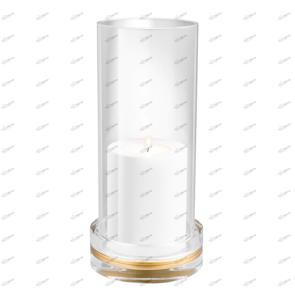 Подсвечник стеклянный прозрачно-золотой Henderson от Eichholtz EICHHOLTZ EICHHOLTZ 060376 Золото;прозрачный 