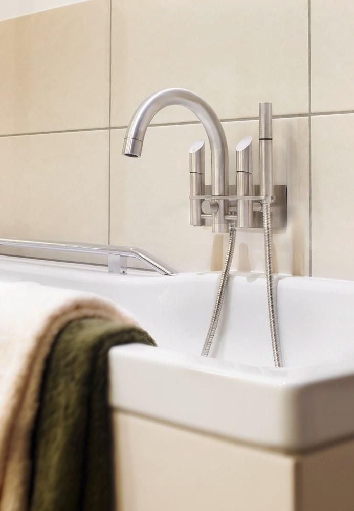 MGS Настенный комплект для ванны из нержавеющей стали с ручным душем Contemporary sun-id-1502914 - Вид №2