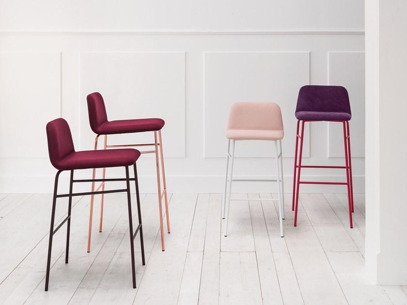 TrabA' Барный стул из ткани с подставкой для ног Bardot 0036 met-tu - Вид №3