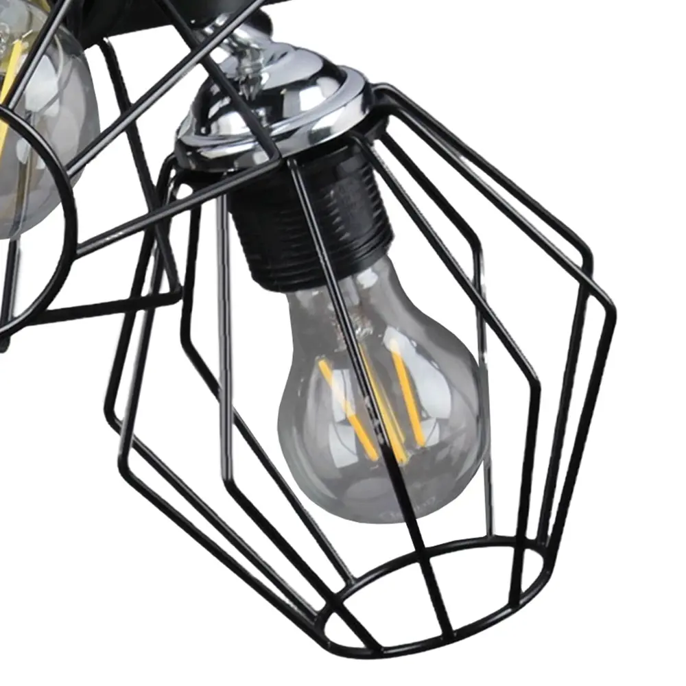 Люстра потолочная Гранж РС21384 4 лампы 12 м² цвет черный РОССВЕТ STLM-2085066 - Вид №4