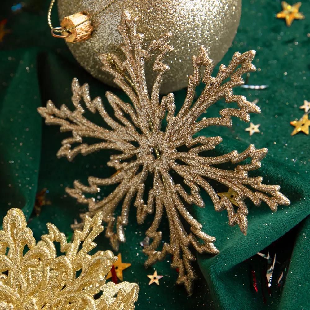 88458676 Новогоднее украшение Снежинка Морозко 12x12 см цвет золото STLM-0964178 Santreyd  - Вид №3