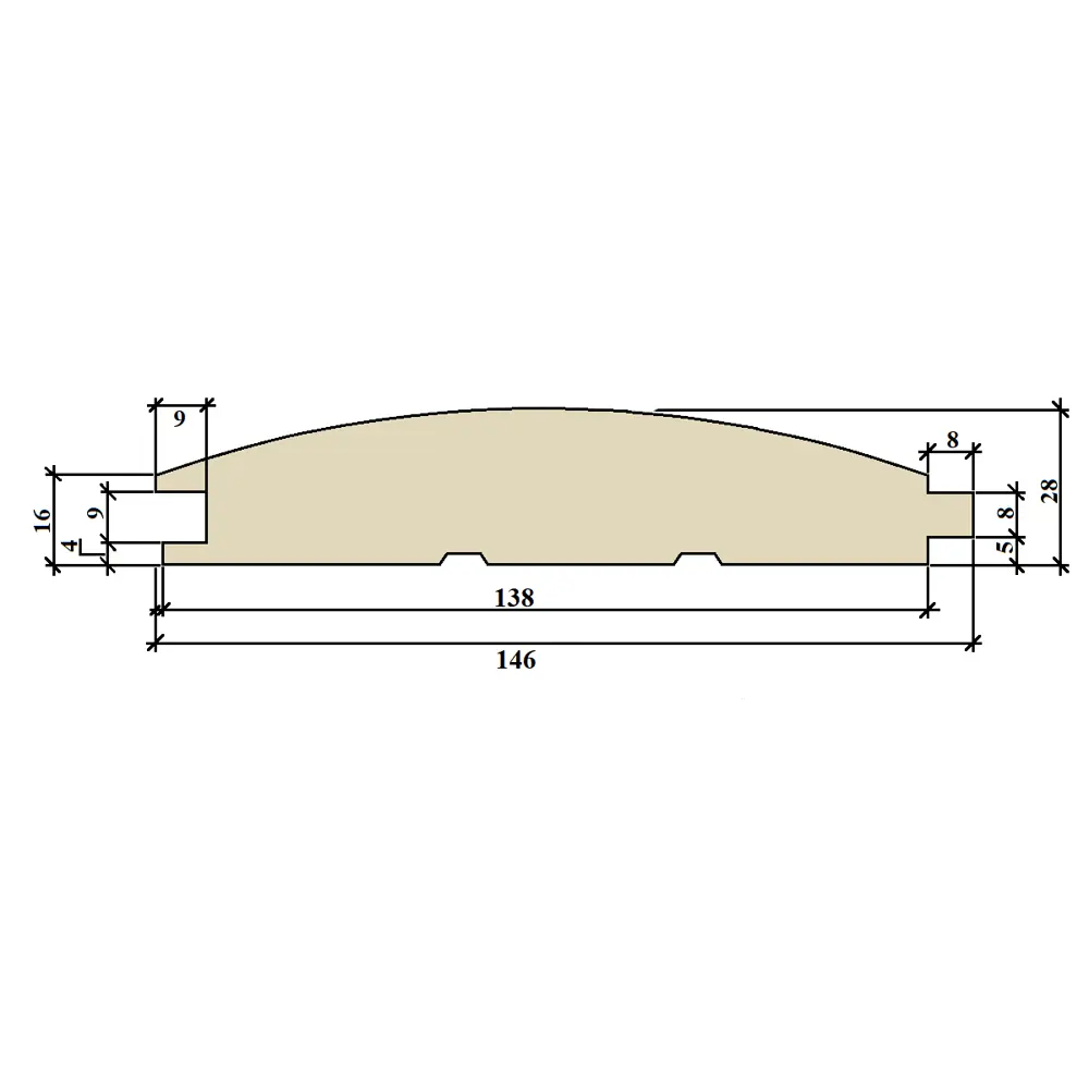 Santreyd Блок-хаус «Норма» - натуральная отделка под бревно 28×146×3000 мм 81947970 STLM-1014074 - Вид №4