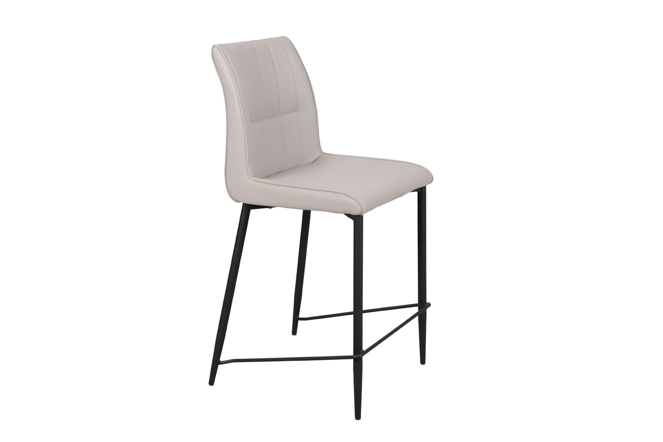 Стул барный серо-бежевый, экокожа 47х52х96см GARDA DECOR  266815 Бежевый  - Вид №2