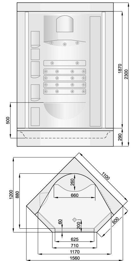 PKA9410S01C0000 Classic collection душевая кабина Pool Spa Santreyd 1714 - Вид №1
