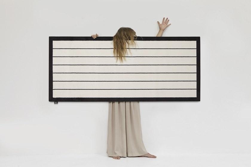 Antonio Lupi Design Прямоугольный коврик из полосатого бархата Tramato Tr440 Antoniolupi  - Вид №1