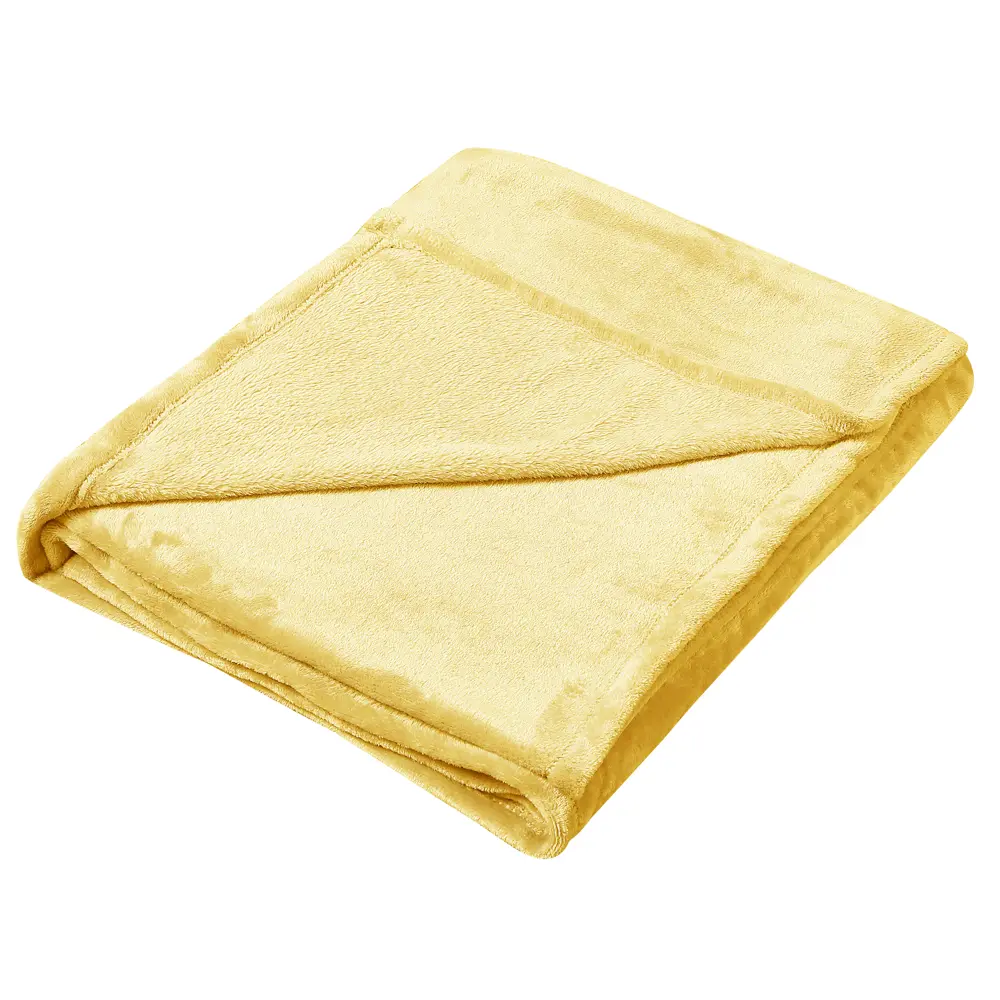 Плед First Ginger4 140х200 см велсофт цвет горчичный СТОЛИЦА ТЕКСТИЛЯ STLM-2117592 - Вид №2