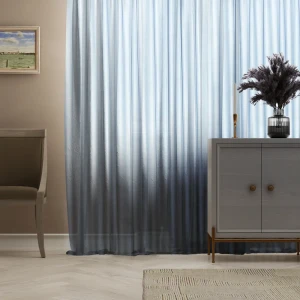 Тюль на ленте Лён Фентези 400x300 см цвет синий