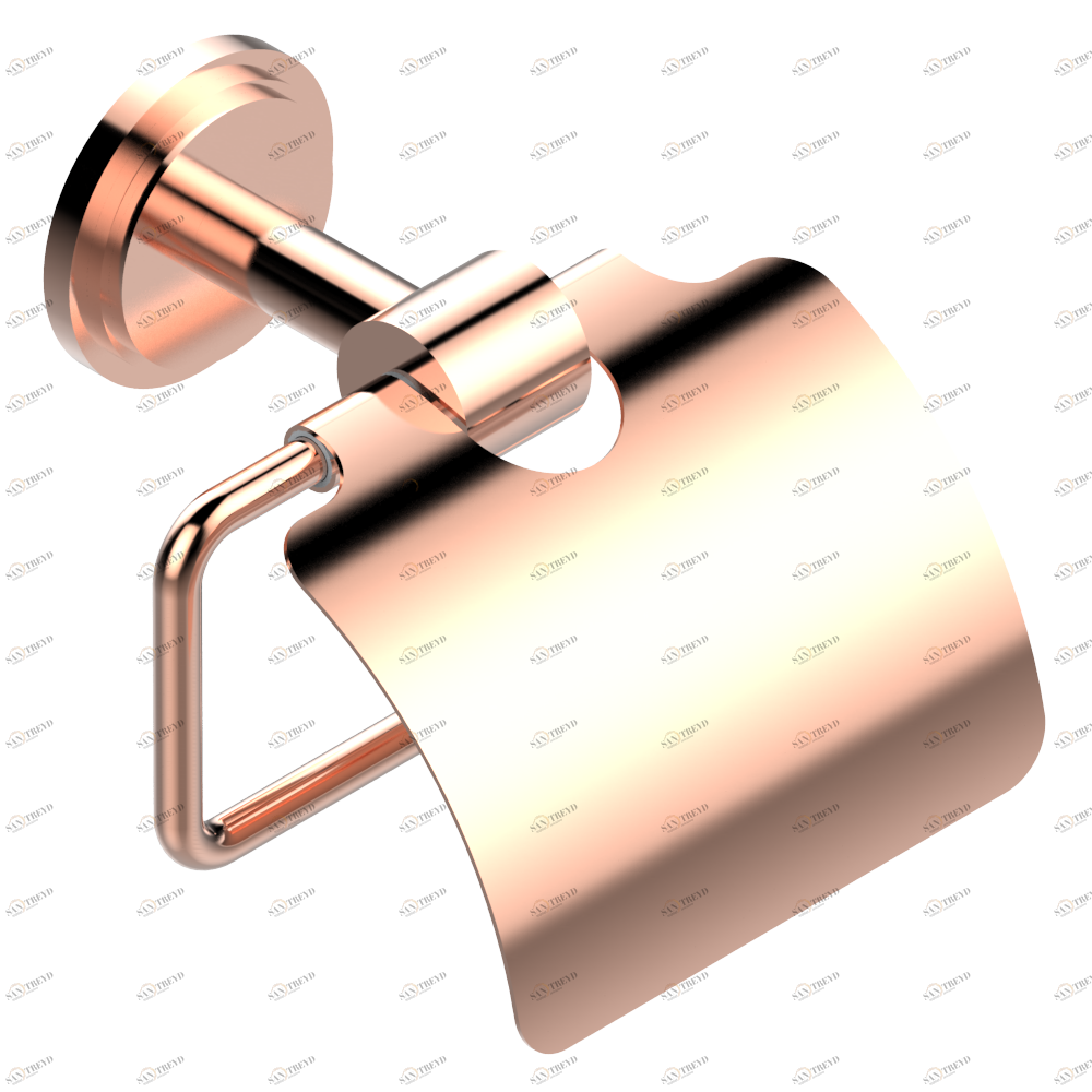 G2U-538AC Бумагодержатель с крышкой настенный Thg-paris Faubourg metal с рукоятками Розовое золото G2U-538AC CAT.F