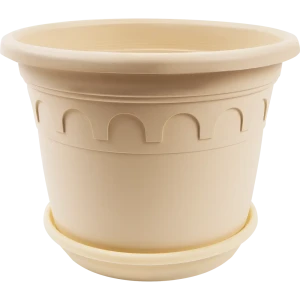 Горшок цветочный Газонcity Рома ø20 h15.3 см v3 л пластик бежевый