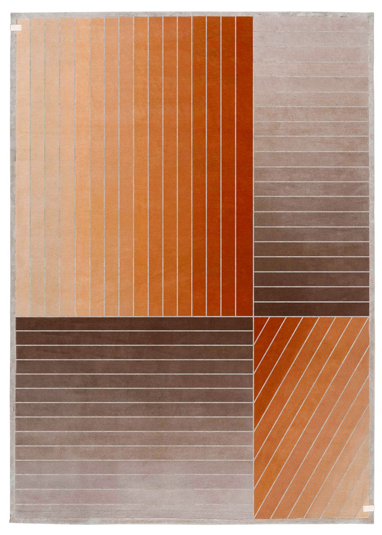 Ковер ручной работы с геометрическим рисунком Turri ARCH-00071227 - Вид №1