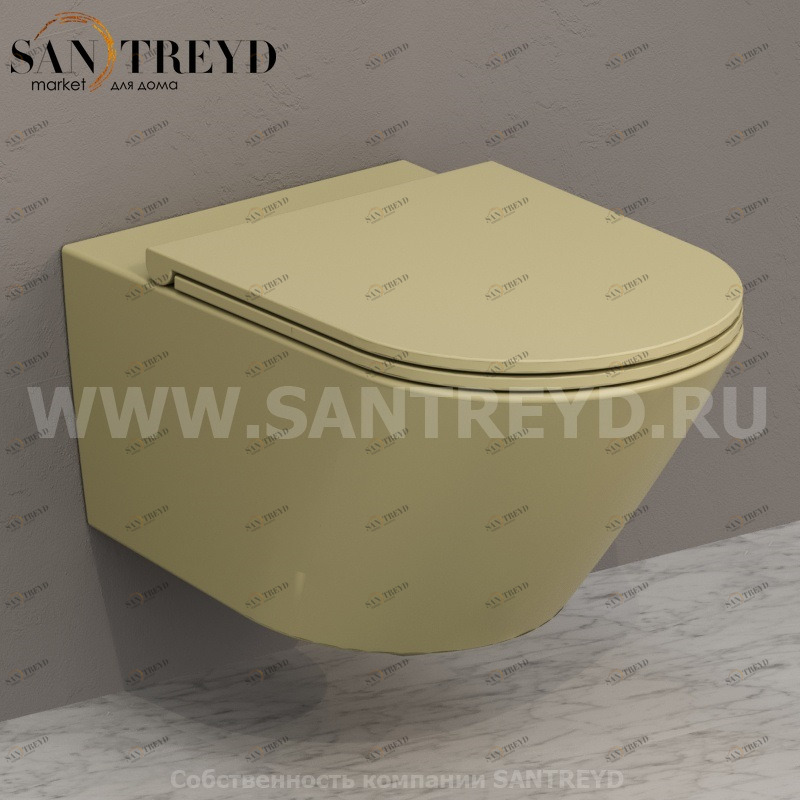 FOS05SE Подвесной унитаз настенный Желтый Ceramica Globo FORTY3 Италия