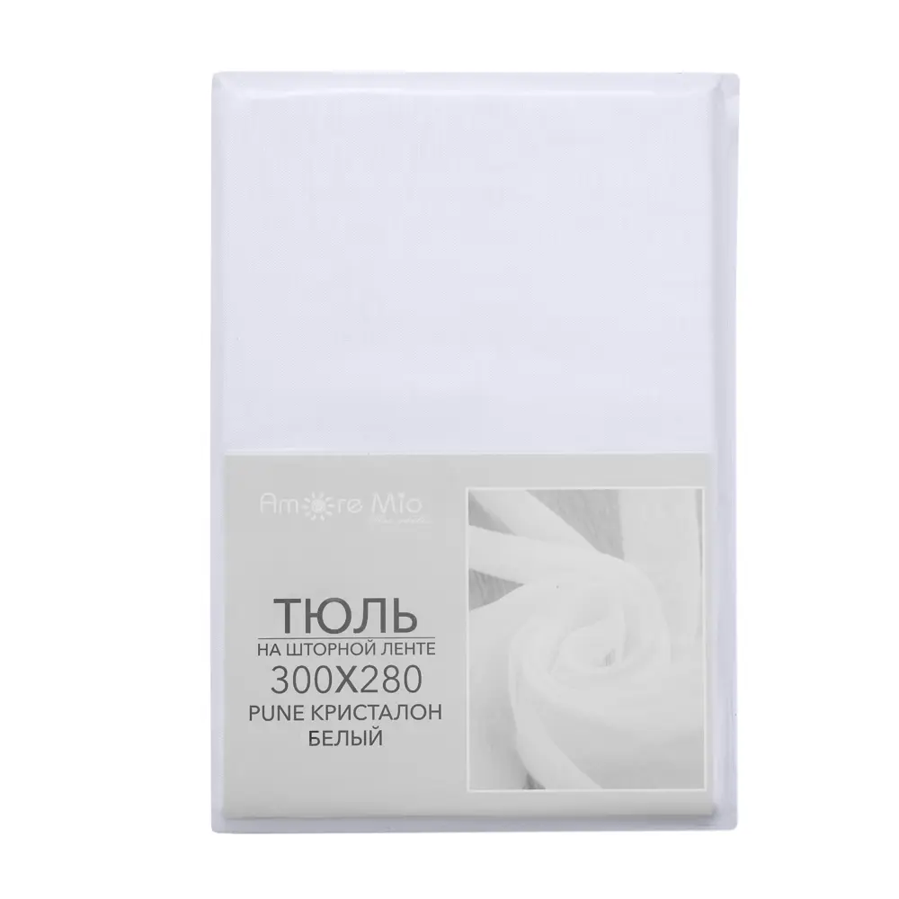 Тюль на ленте Pune 300x280 см кристалон цвет белый AMORE MIO STLM-2075934 - Вид №5