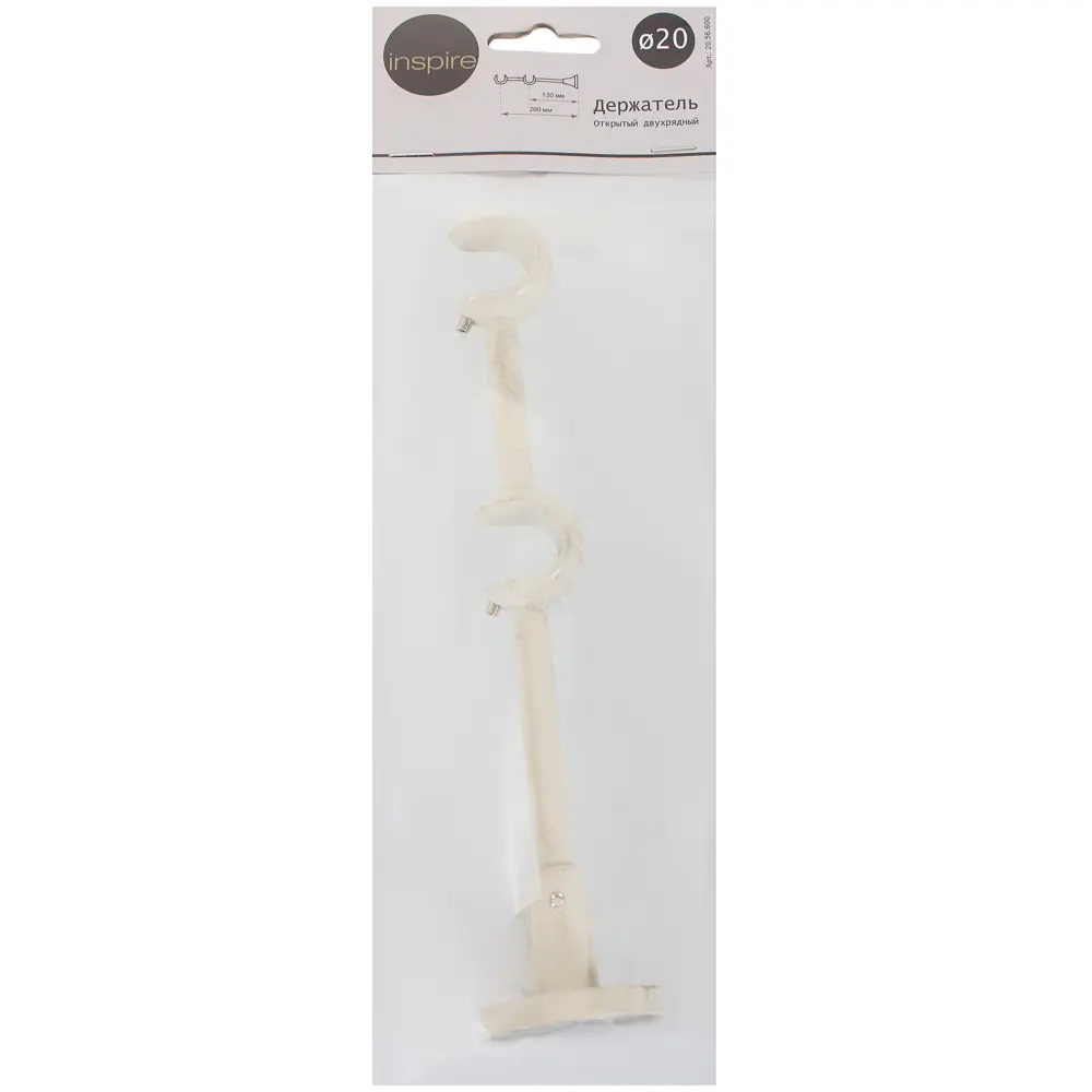 Держатель двухрядный открытый Inspire 12/20 см цвет белый антик STLM-2027869 - Вид №4