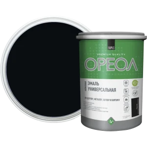 Эмаль универсальная Ореол глянцевая цвет черный 1 кг