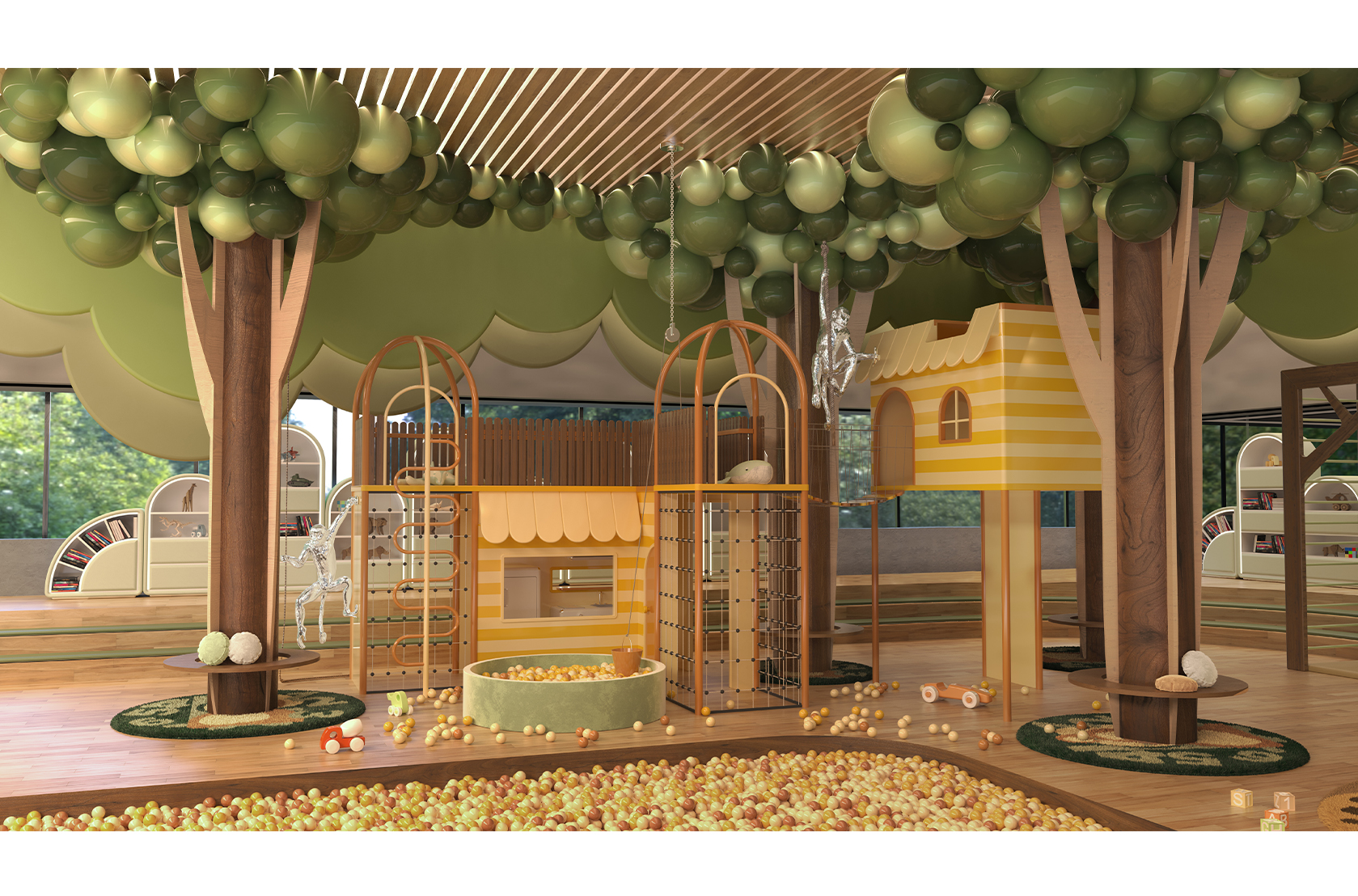 CIST793 Детские ковры Трое — это толпа Circu  - Вид №4