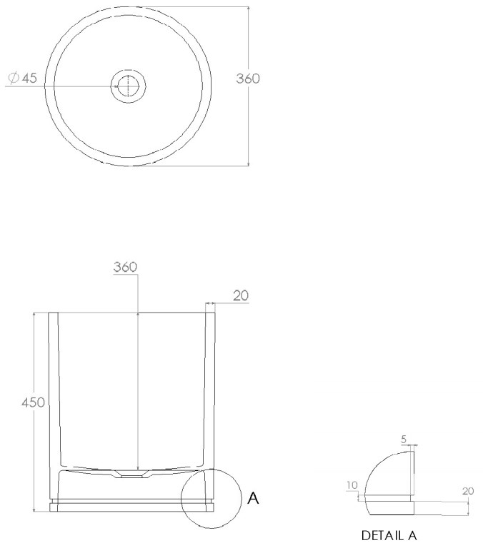 Swmbas70 Напольная раковина стоящая овальная JEE-O SOHO - Вид №1