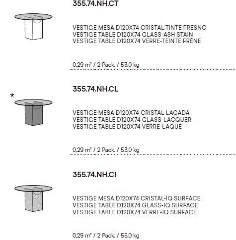 Круглый стол из дерева и стекла SANCAL Vestige ARCH-00028149 - Вид №8