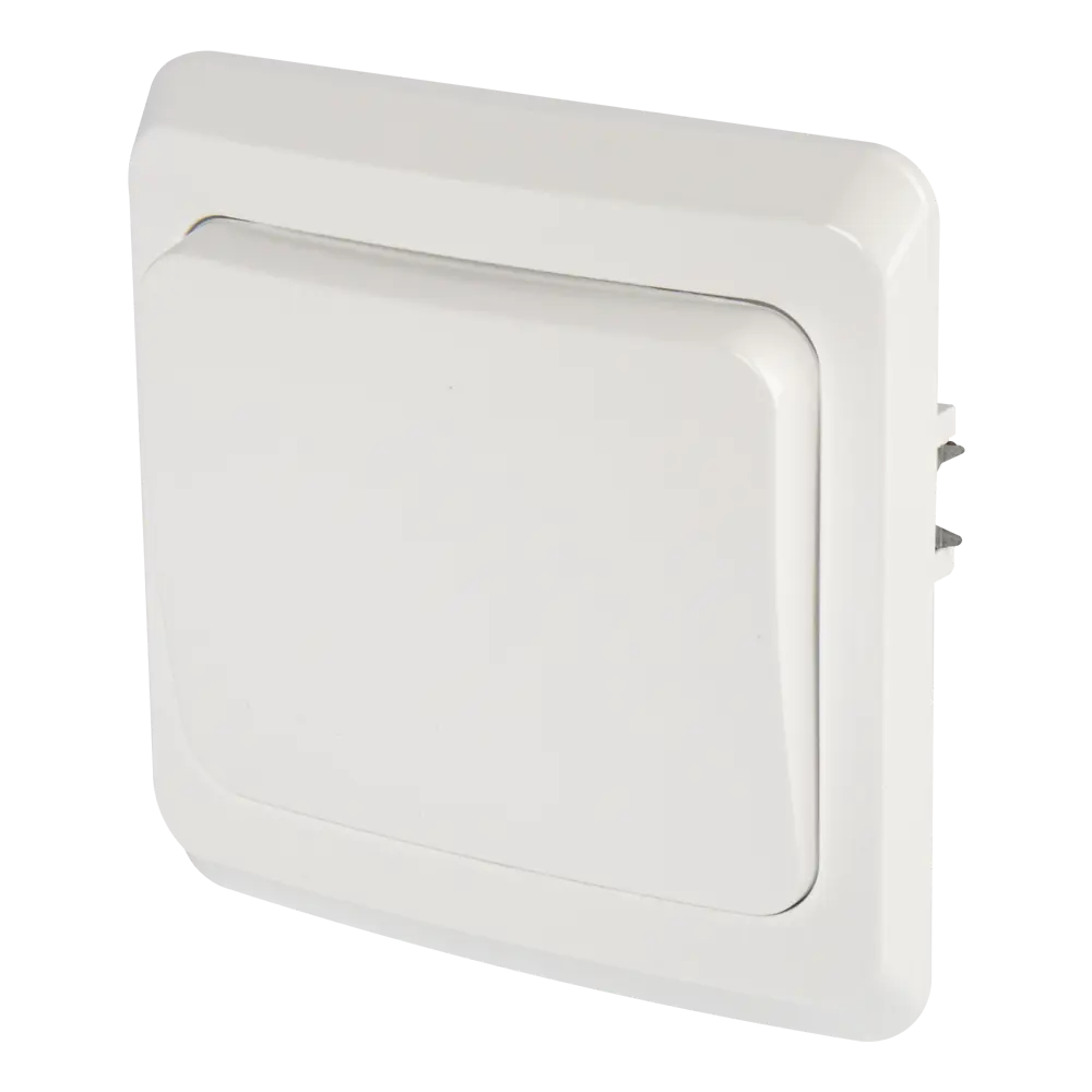 Выключатель SYSTEME ELECTRIC Этюд одноклавишный белый глянцевый 11300607 STLM-0001166 - Вид №1