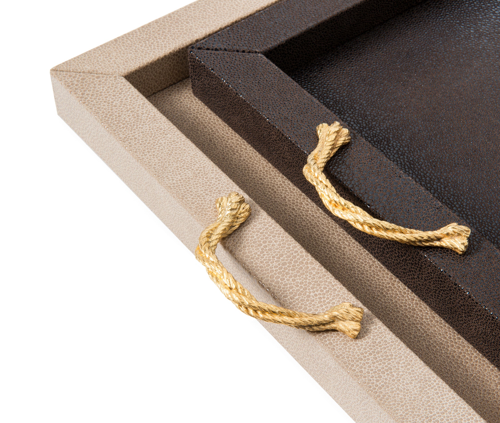 Поднос Thalia - 55,5X40,5 см / металл-хром/тканая кожа_кремовый Pinetti 00.0117.061.027 - Вид №3