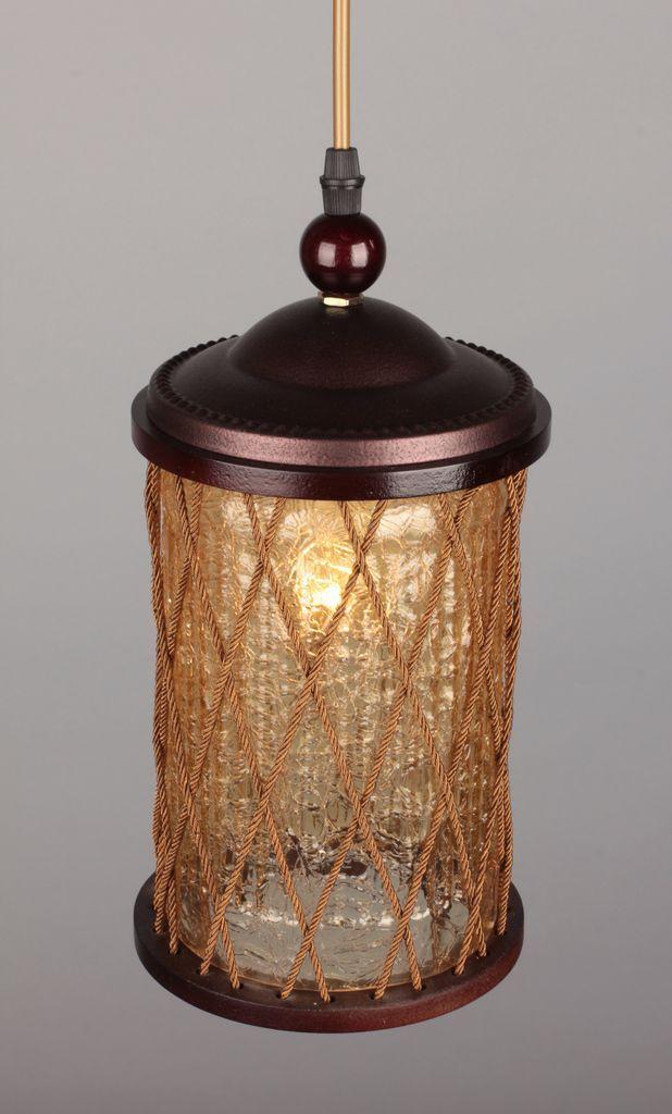 Подвесной светильник Omnilux OML-58406-01 OMNILUX 584 199600 Коричневый  - Вид №1