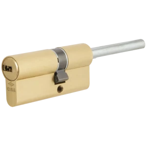 Цилиндр Cisa Astral ОА317-12.00, 35x10x25 мм, ключ/шток, цвет латунь, без вертушки