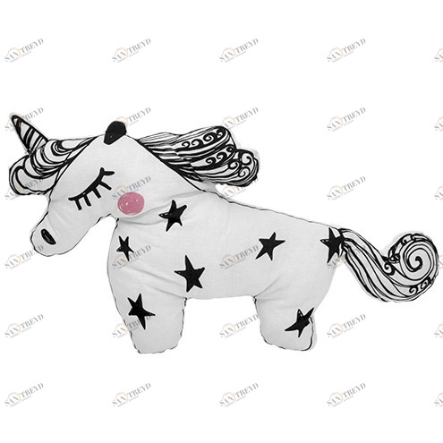 Игрушка-подушка Unicorn 45 х 25 см черная VAMVIGVAM  00-3830892 Черный Santreyd 