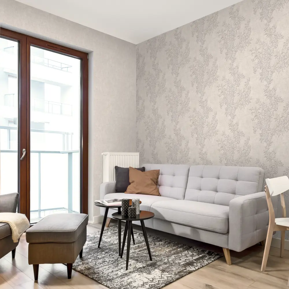 Обои флизелиновые Ateliero Martina бежевые 1.06 м 889398 STLM-2176933 - Вид №3