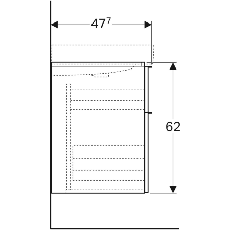 841362000 Шкафчик для раковины Geberit iCon, с двумя выдвижными ящиками Geberit  - Вид №4