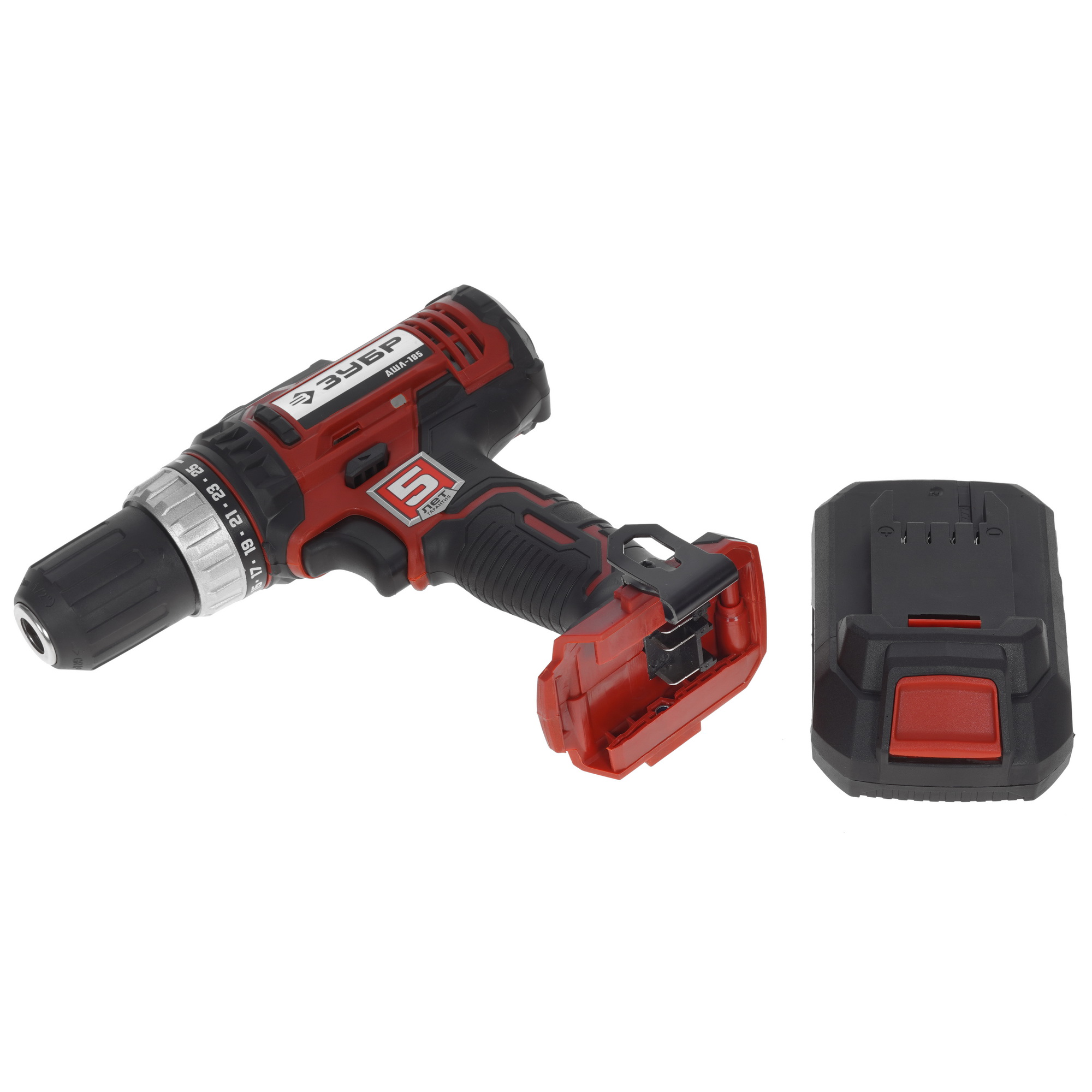 Дрель-шуруповерт Зубр ДШЛ-185-22 С1-18 18V 9909098 STDN-0124124 - Вид №5