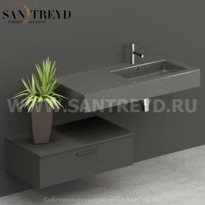 T09052CF2 Столешницы для использования в сочетании с тумбами и открытыми тумбами 90 см коричневая Globo ARREDO WOOD Италия