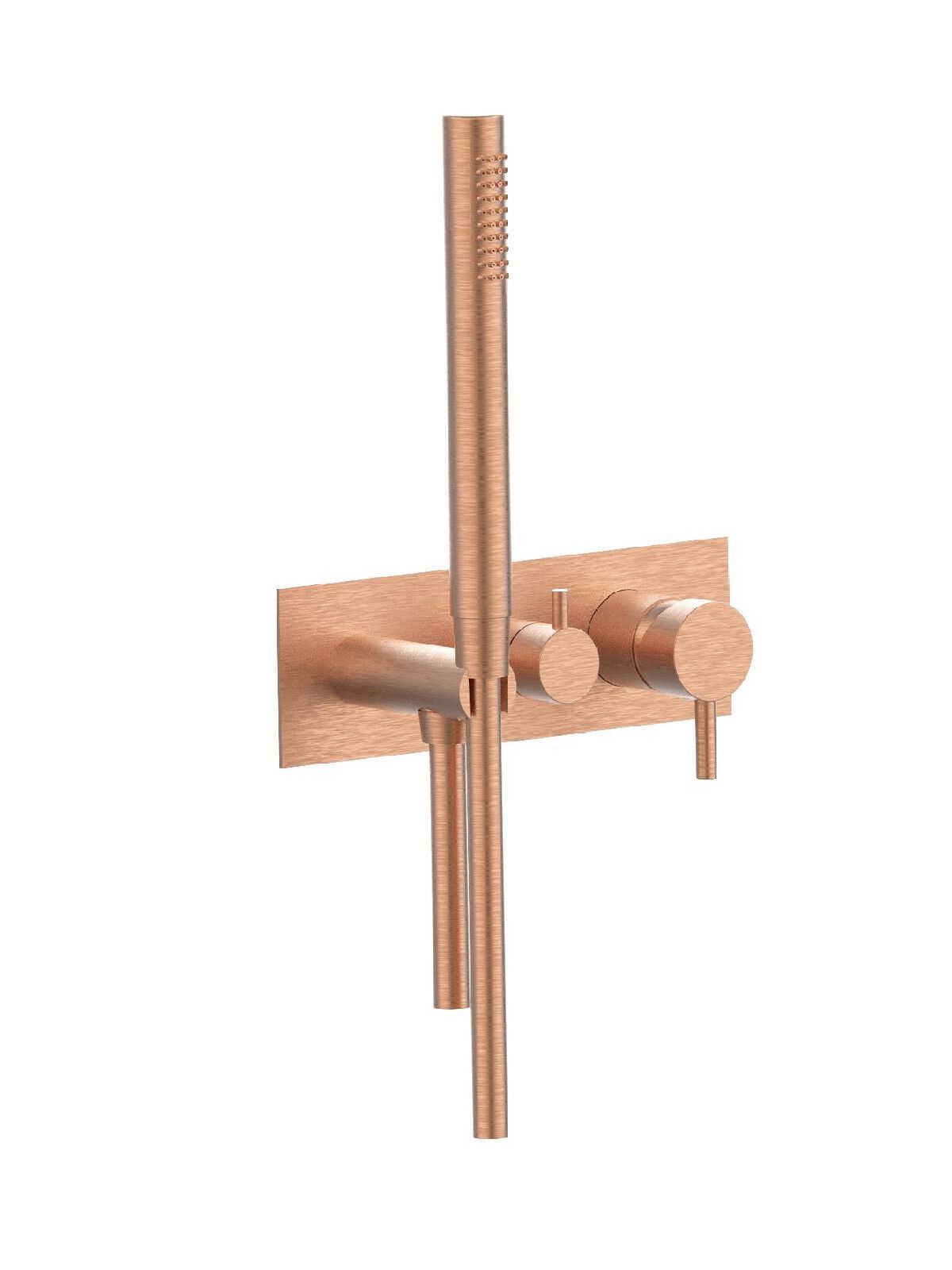 Настенный смеситель для ванны с 3 отверстиями и ручным душем Rubinetterie Frattini отдельная эстетика ARCH-00136591 - Вид №4