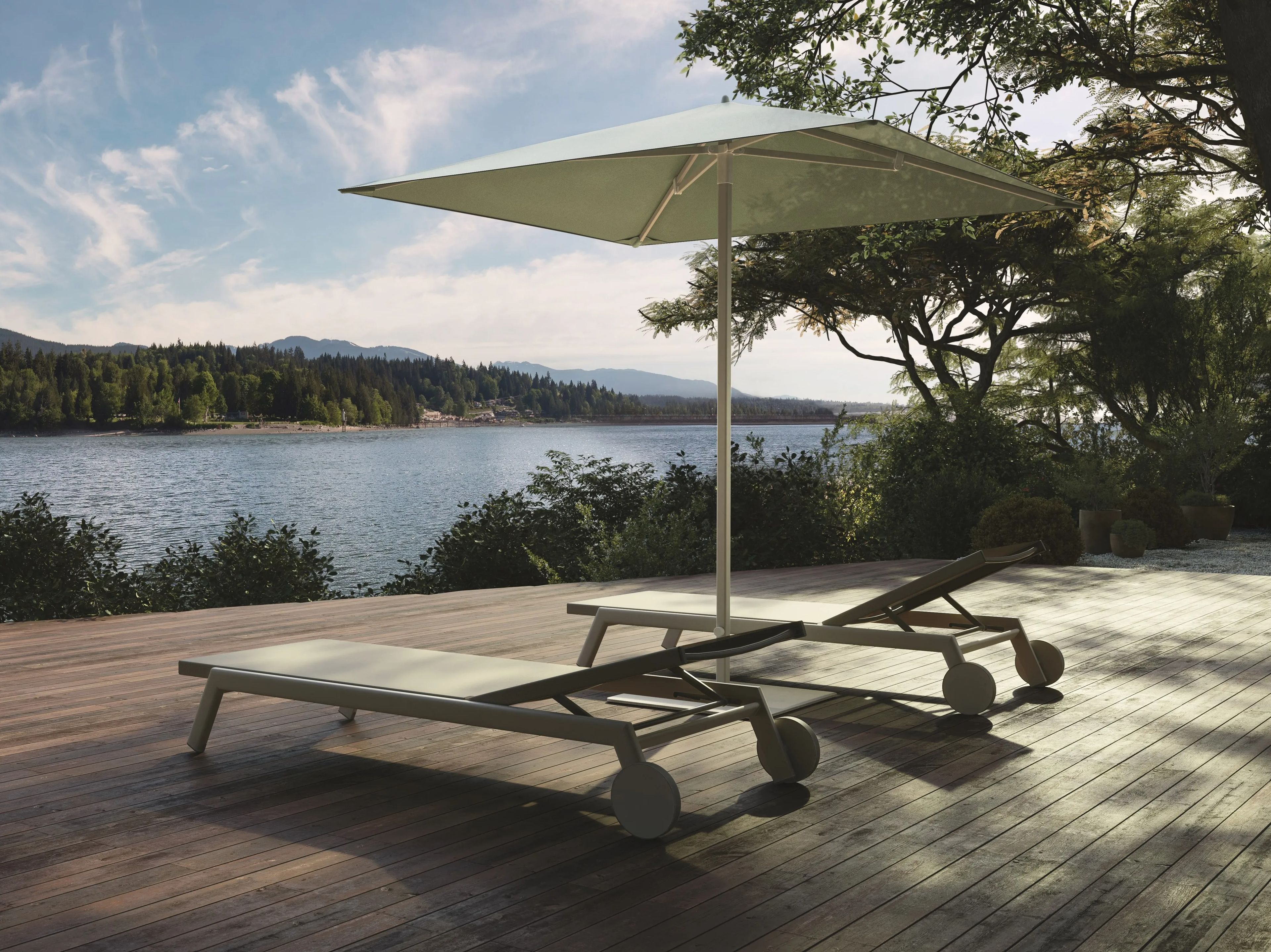 Алюминиевый квадратный зонтик Kettal погода ARCH-00152769