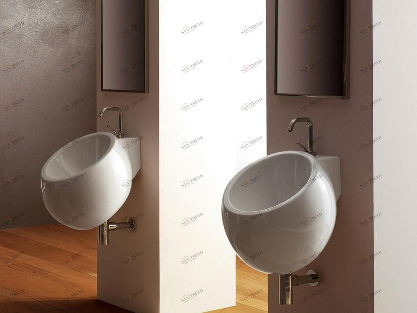 8100 - 8101 Подвесная раковина настенная овальная Scarabeo Ceramiche Planet белая