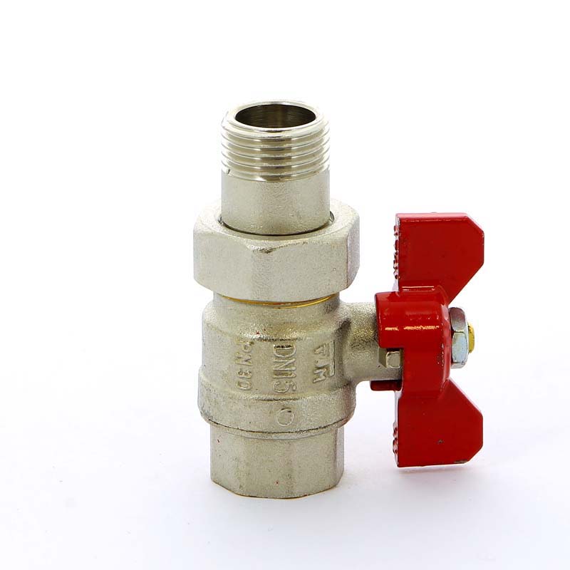 Кран шаровой НВ с разъемным соединением для коллектора бабочка TIEMME 1/2" 2120003 - Вид №3