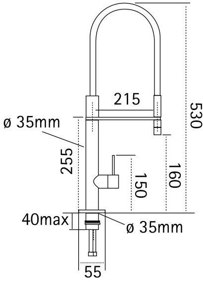 Quadrodesign Смеситель для кухни с ручным душем Kitchen brass sun-id-1377294 - Вид №1