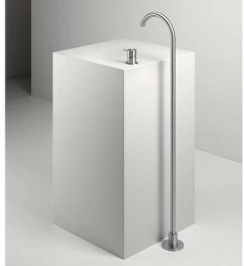 ZAZZERI Смеситель для умывальника напольный из нержавеющей стали на 2 отверстия Z316