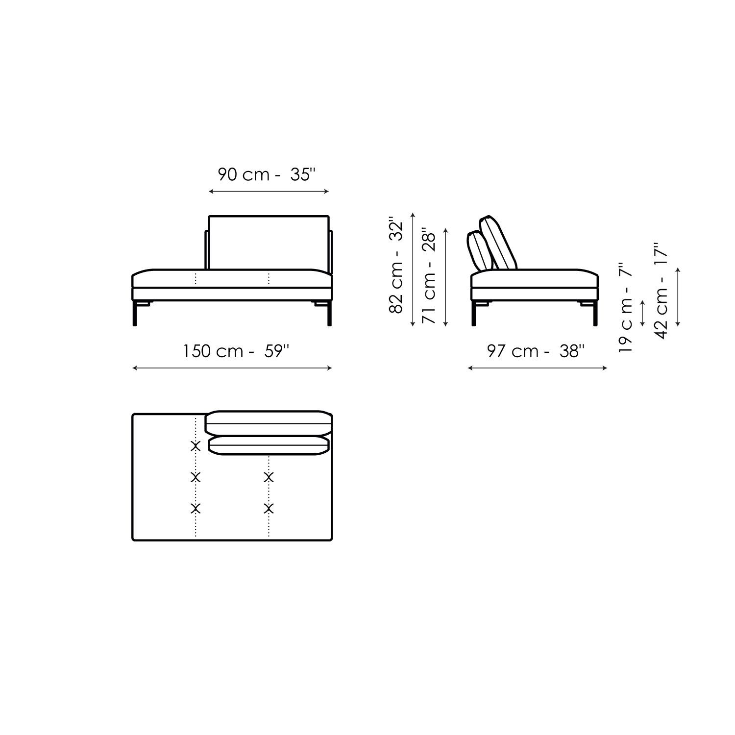 Тканевый диван с полуостровом BONALDO ALIANTE ARCH-00041242 - Вид №19