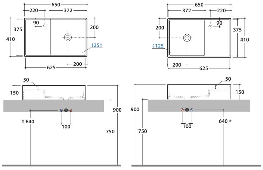 Di065 / di075 Накладная раковина на столешницу  овальная Ceramica Globo DISPLAY - Вид №6