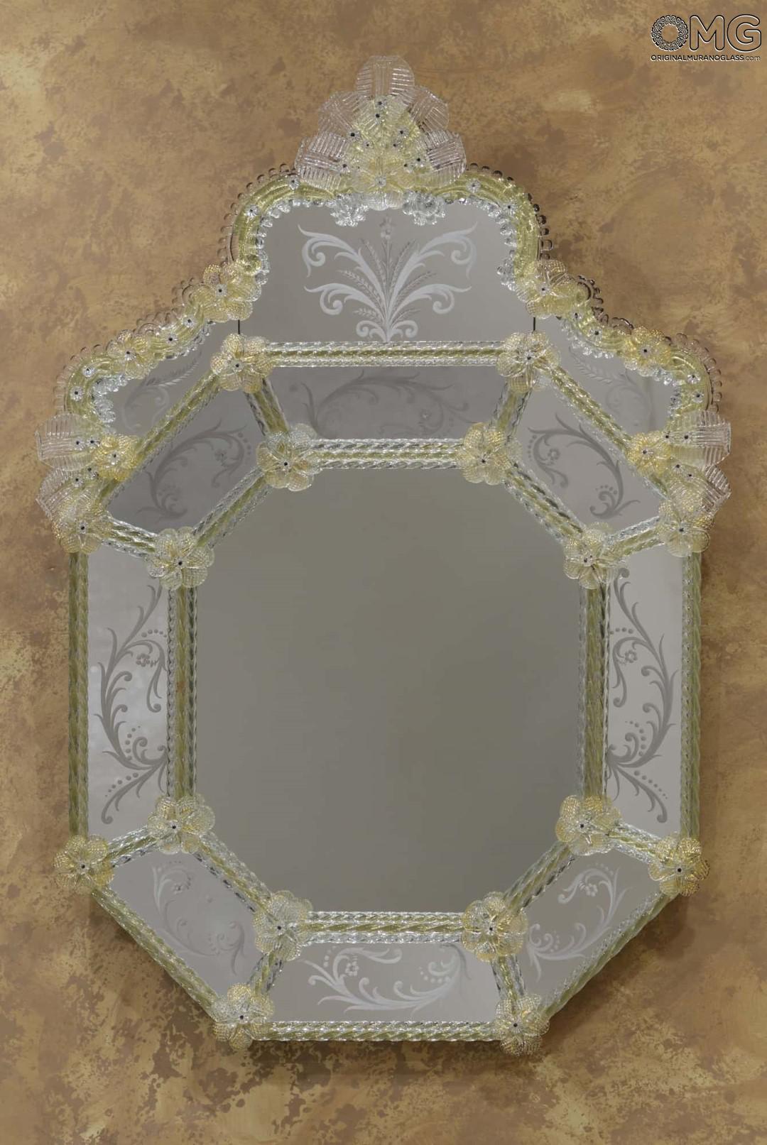2214 ORIGINALMURANOGLASS Венецианское зеркало Галуппи  см  - Вид №1