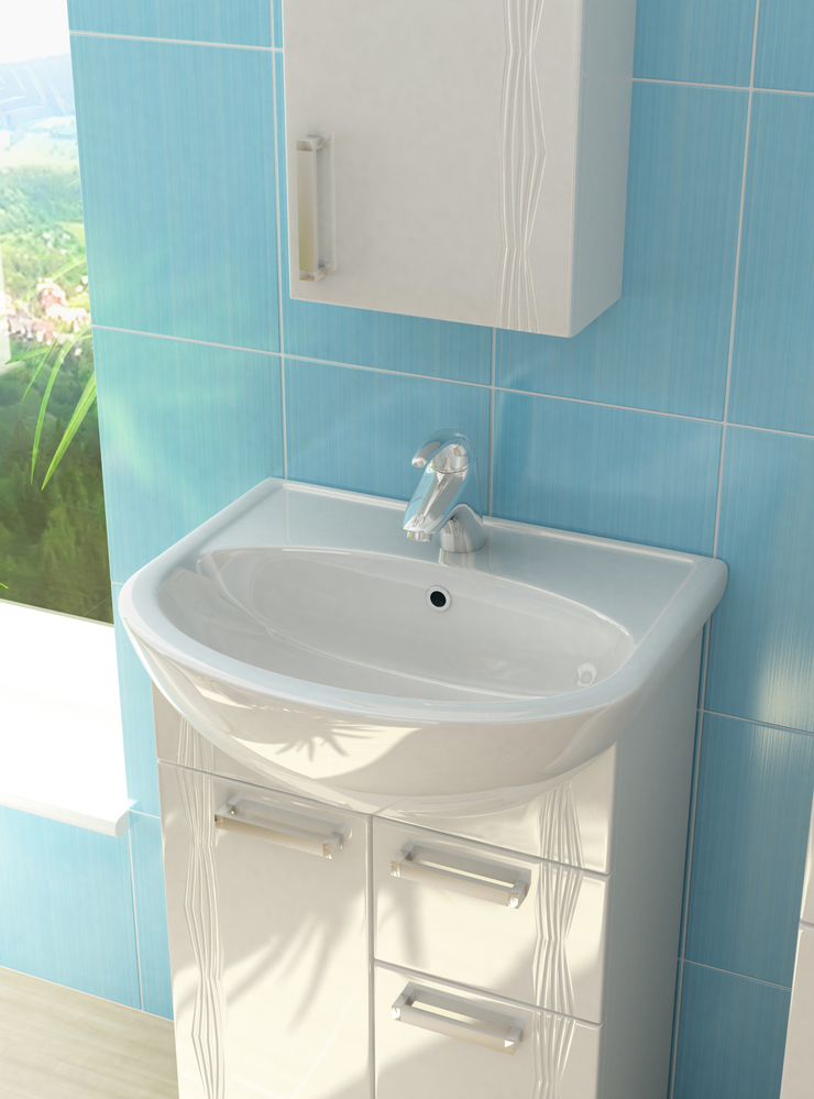 Тумба с раковиной Atlantic 1-550 (Уют)550⨉300⨉830 мм белый Santreyd sun-id-665167 - Вид №2