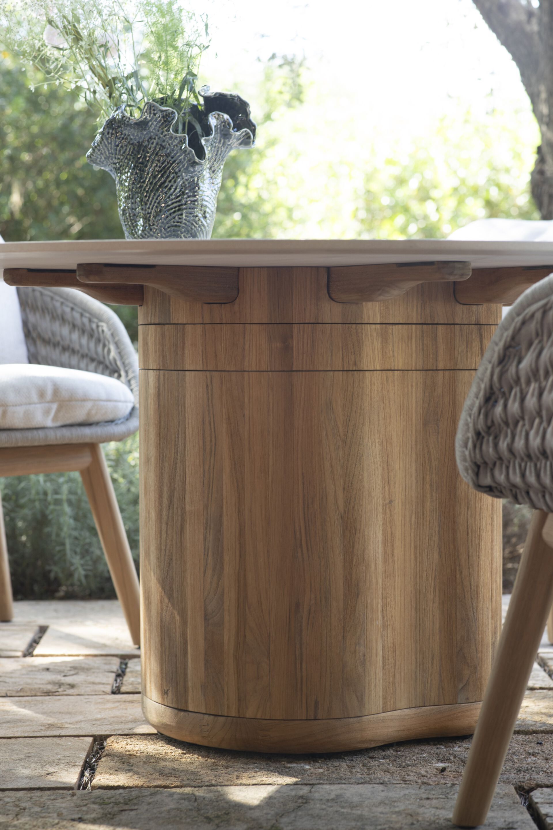 Круглый керамический обеденный стол с колесами MANUTTI Ogado ARCH-00038109 - Вид №11