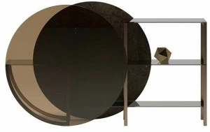 Paolo Castelli Консоль из камня, стекла и металла с полками