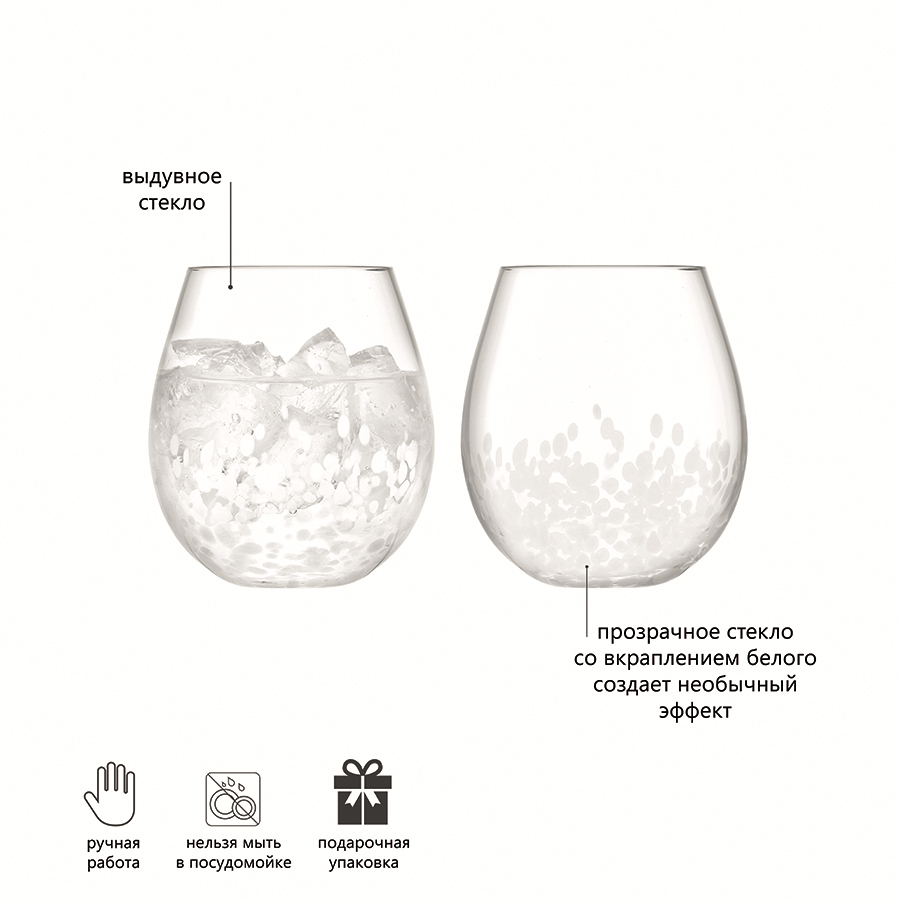 G1331-15-602 Набор из 2 тумблеров stipple 425 мл LSA International  - Вид №4