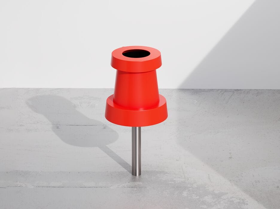 Корзина для мусора из оцинкованной стали DIMCAR CEST-IT ARCH-00005083