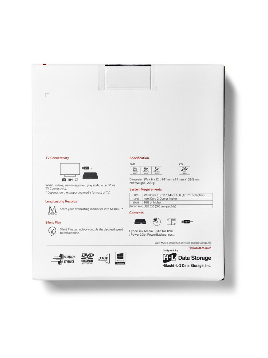 GP57ES40.AHLE10B dvd-rw ext. silver slim ret LG Santreyd  - Вид №5